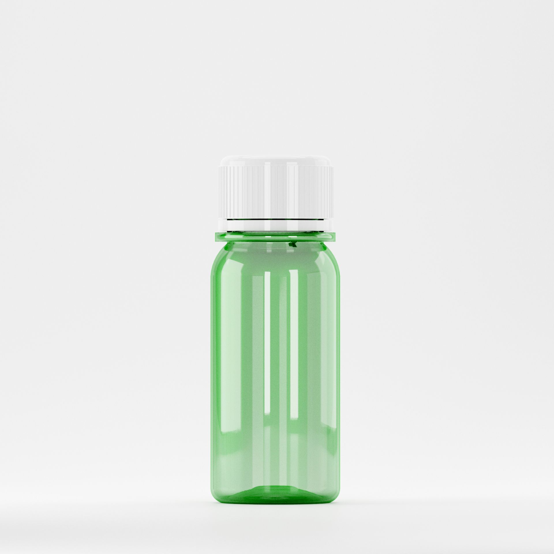 Flacon PET 50ml Verde – Filet 28mm – PCO 1810 (cu capac alb)