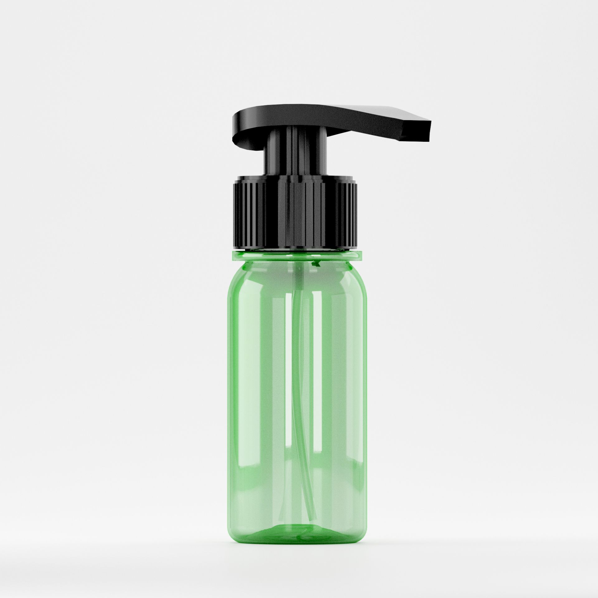  Flacon PET 50ml Verde – Filet 28mm – PCO 1810 cu pompiță neagră