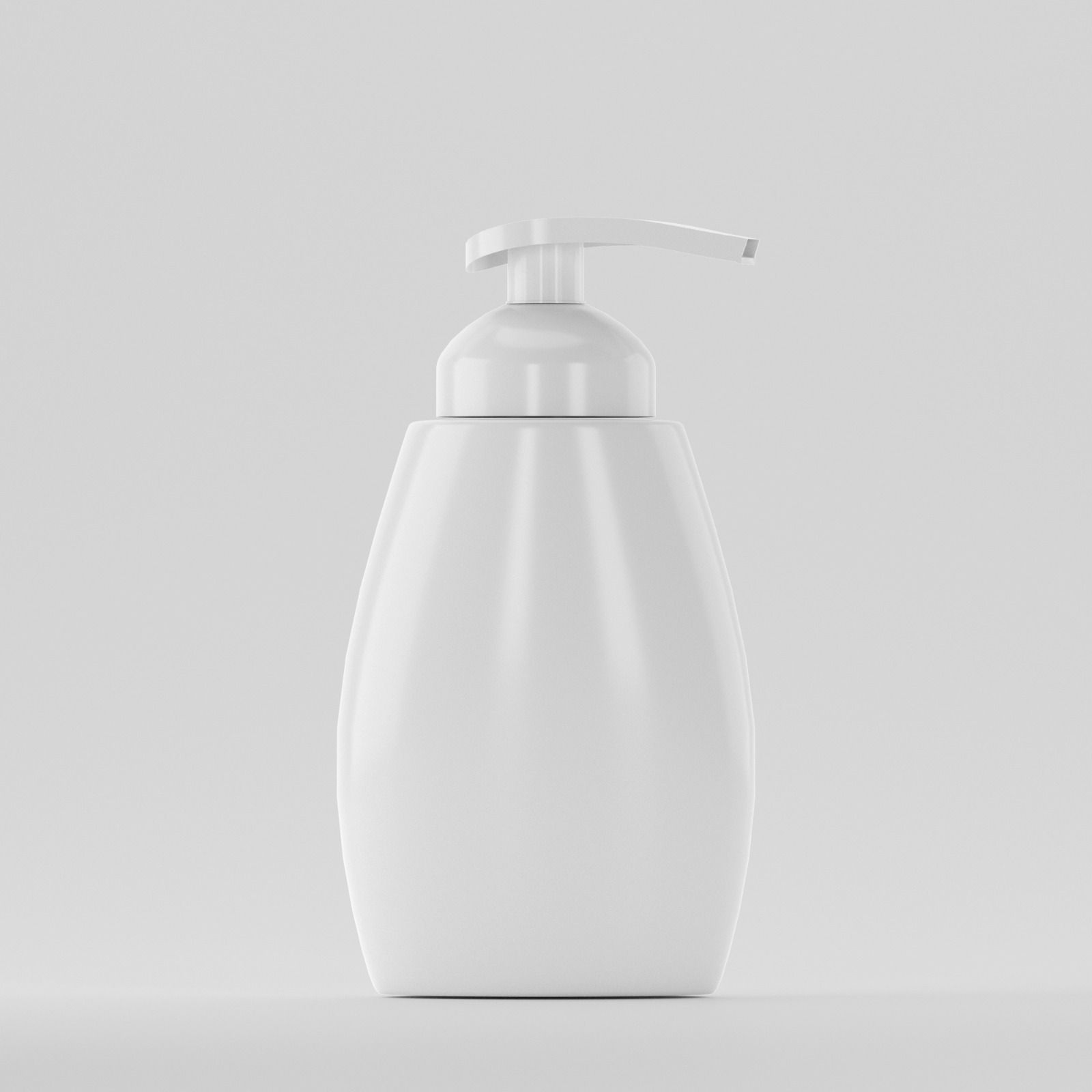 Flacon PET 330 ml, Alb, Filet 38mm – Cu pompiță Albă