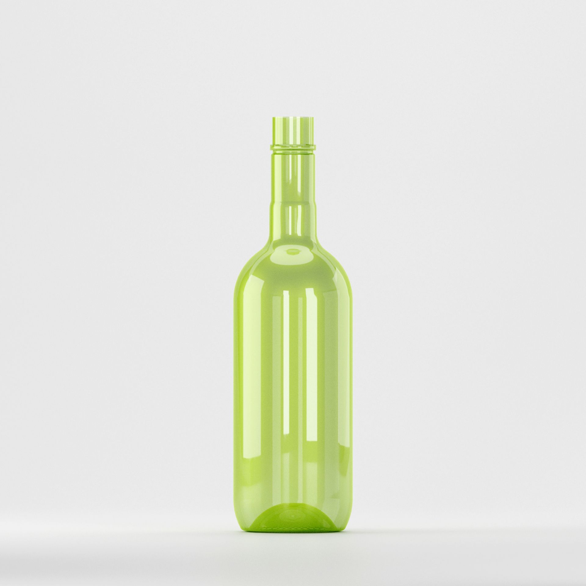 Flacon PET 750 ml rotund verde – fără capac 