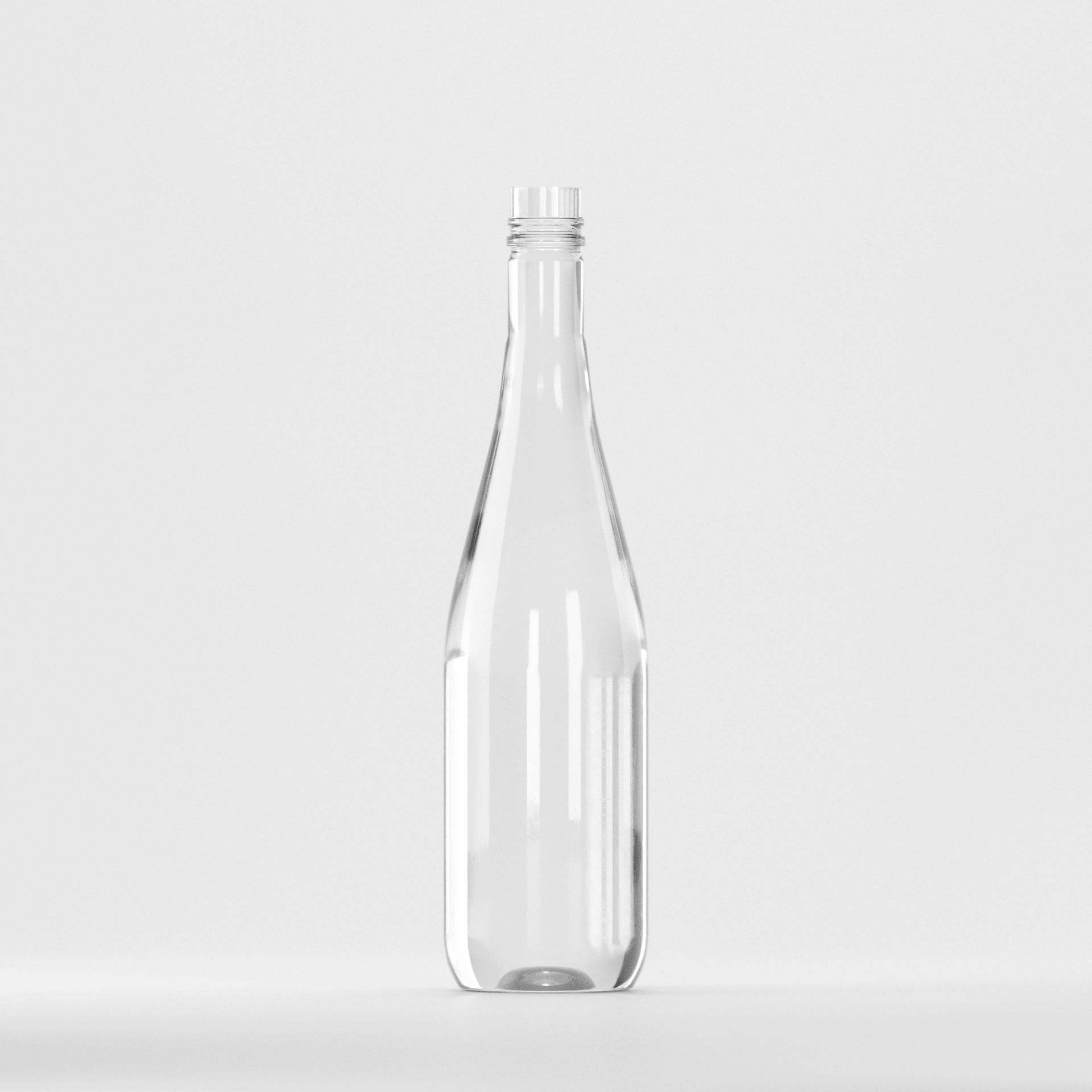 Flacon PET 750 ml transparent cu gât lung – fără capac 