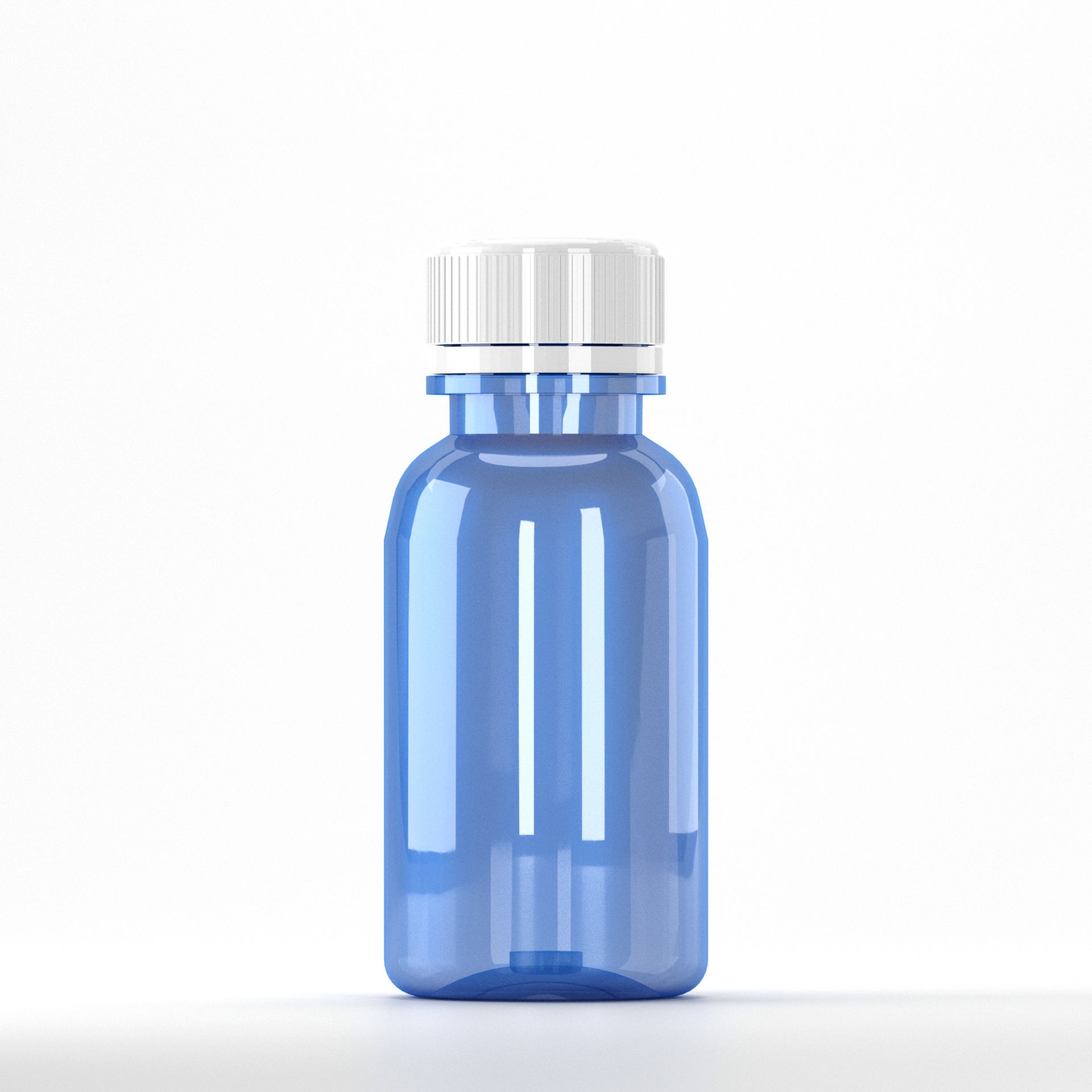 Flacon Pet 100ml, Albastru-Filet 28mm(cu capac)