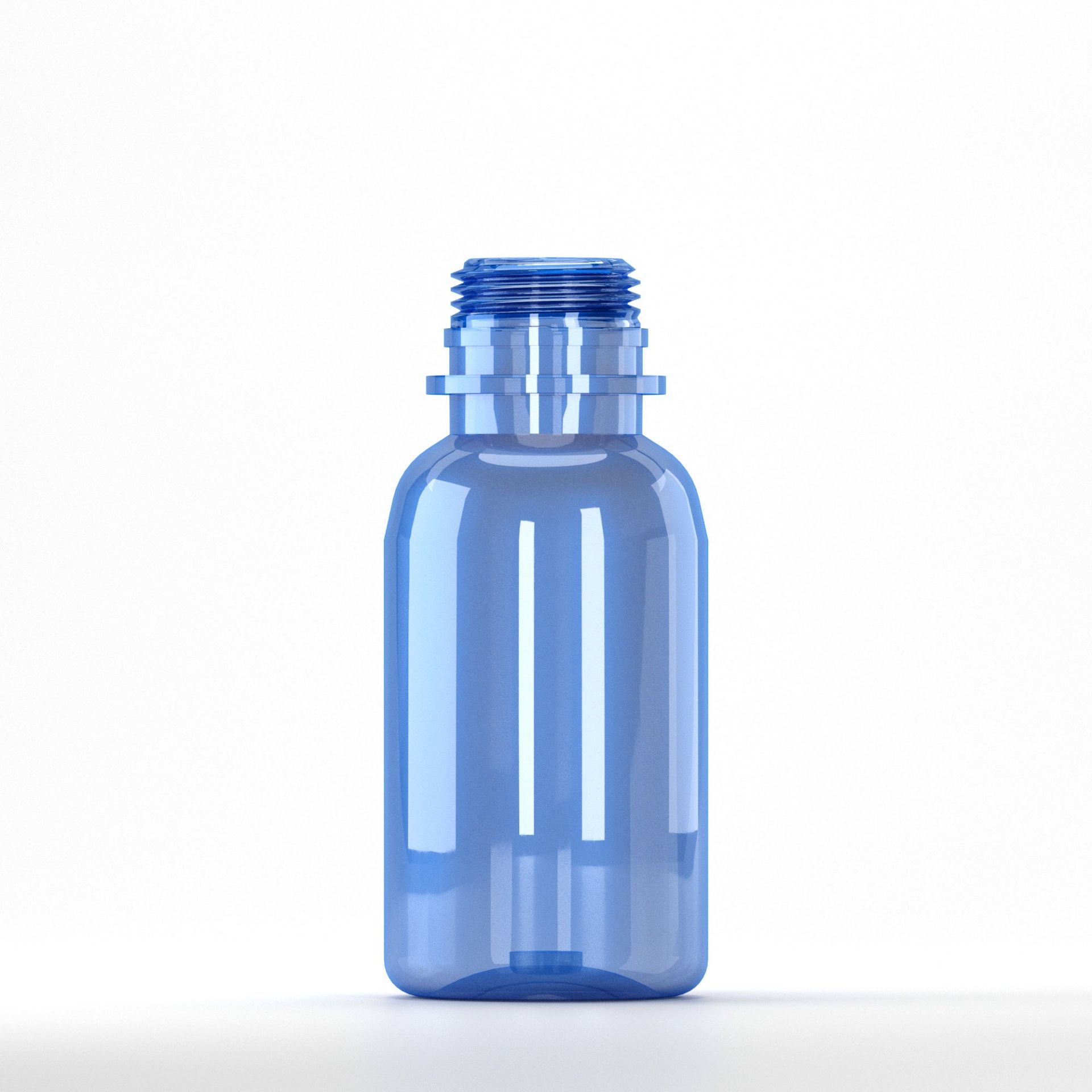 Flacon Pet 100ml, Albastru-Filet 28mm(fara capac)