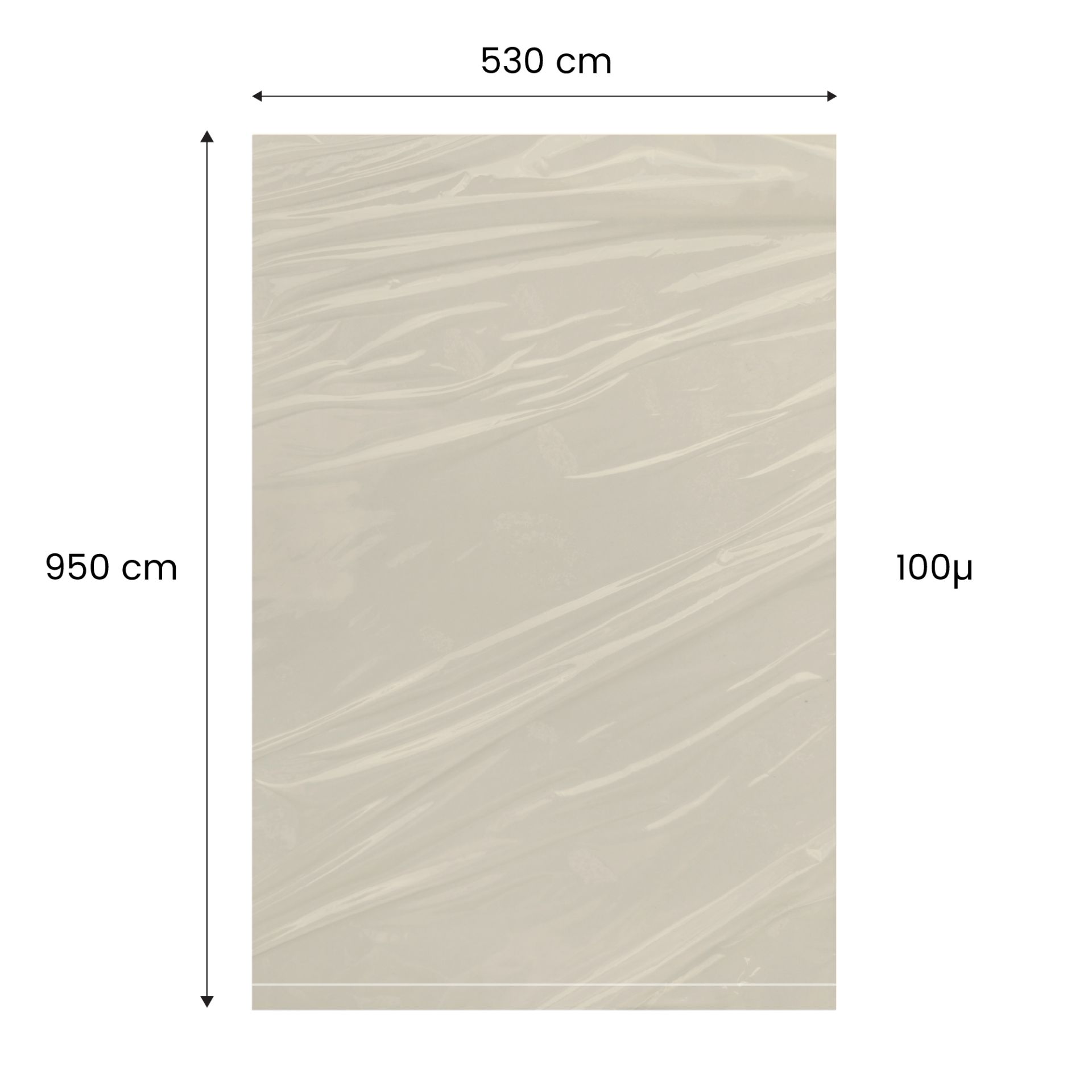 Saci LDPE Reciclați Natur 530x950 mm, 100µ – capacitate mărită pentru struguri și fructe