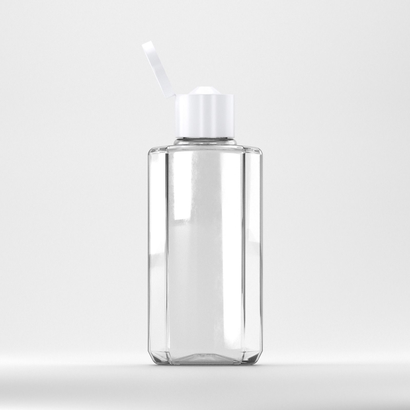 Flacon PET 75ml, Transparent - Filet 18mm, Cu Capac Flip Top