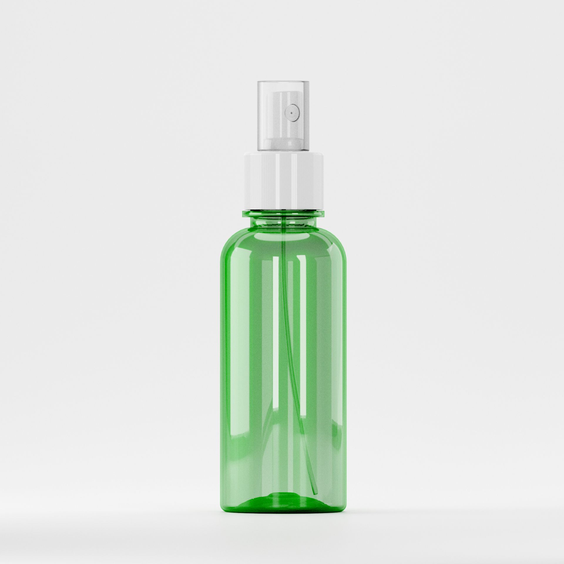 Flacon PET 200ml Verde – Filet 28mm - Cu Atomizor Alb