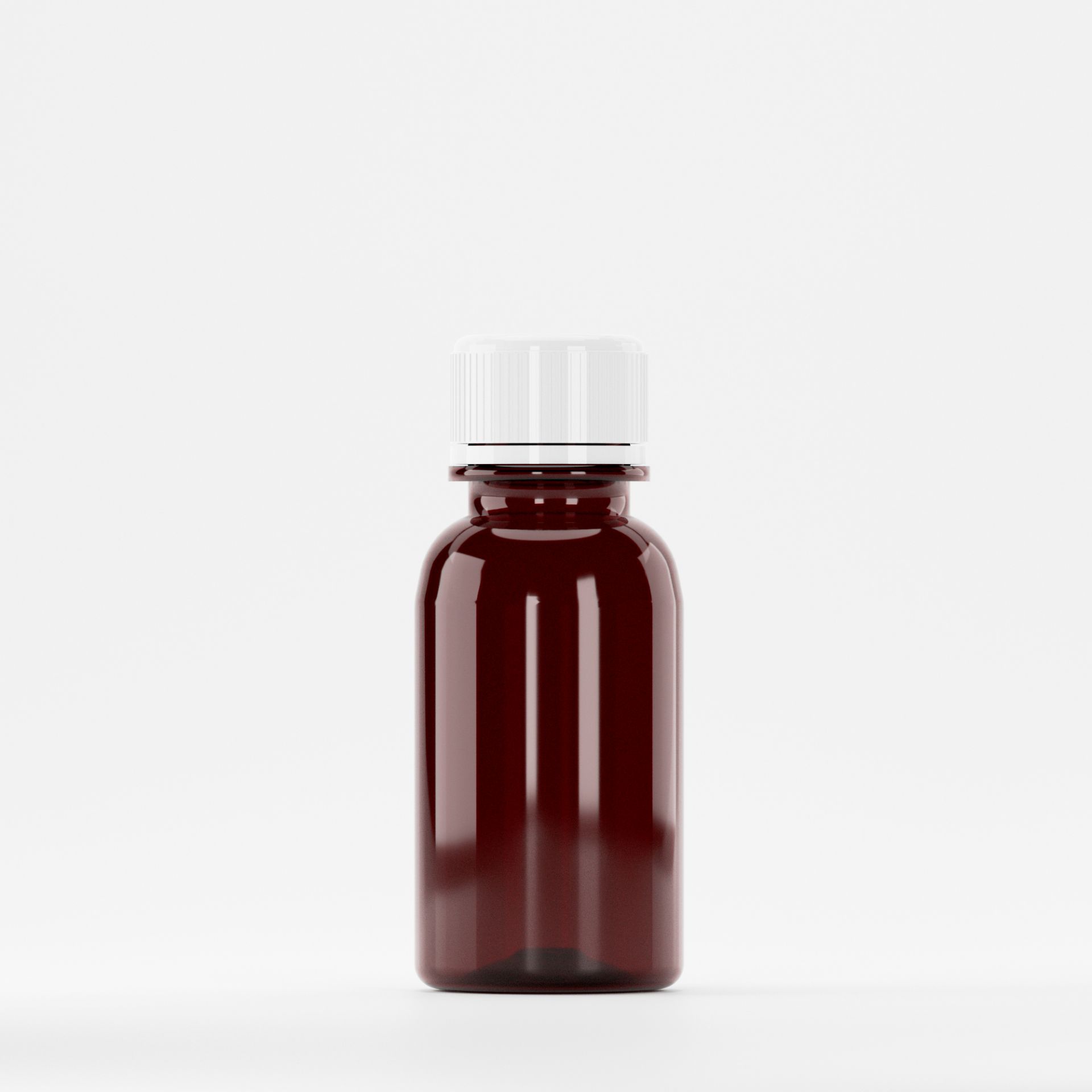 Flacon PET 100ml Brun – Filet 28mm – PCO 1810 (cu capac alb)