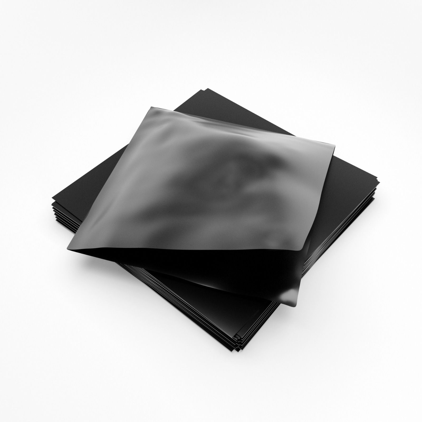  Colțare fast-food negre – MDPE virgin – 30 microni - 200×200 mm