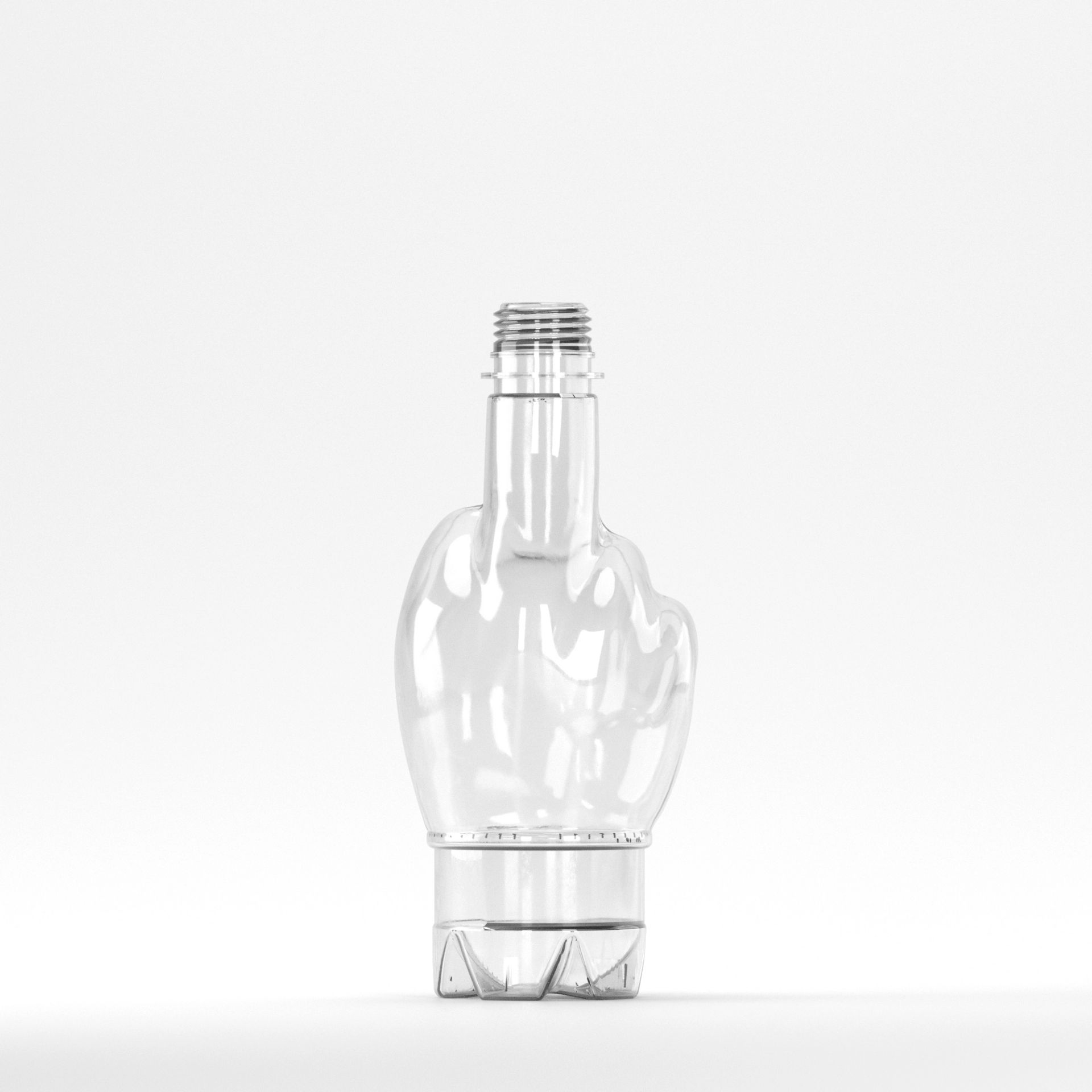 Flacon PET 370 ml Transparent – 30 grame – Filet 28mm – Fara Capac