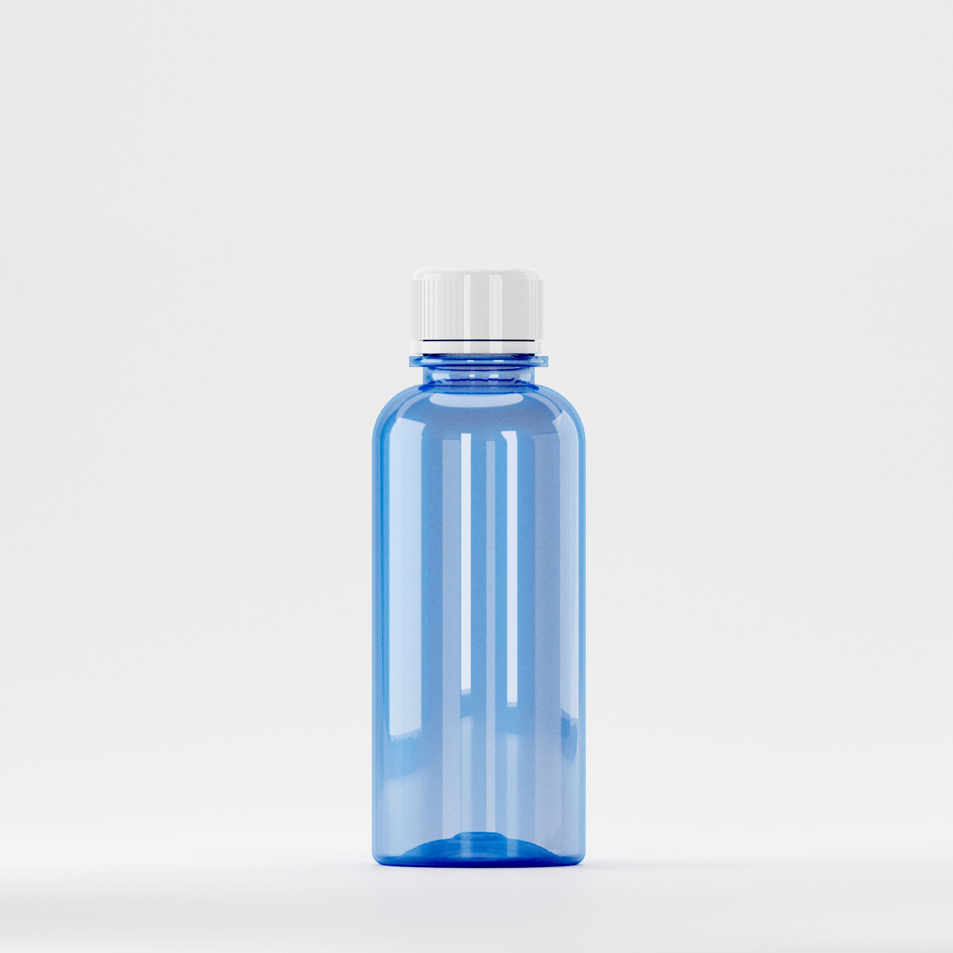Flacon PET 200ml Albastru – Filet 28mm – PCO 1810 (cu capac alb)