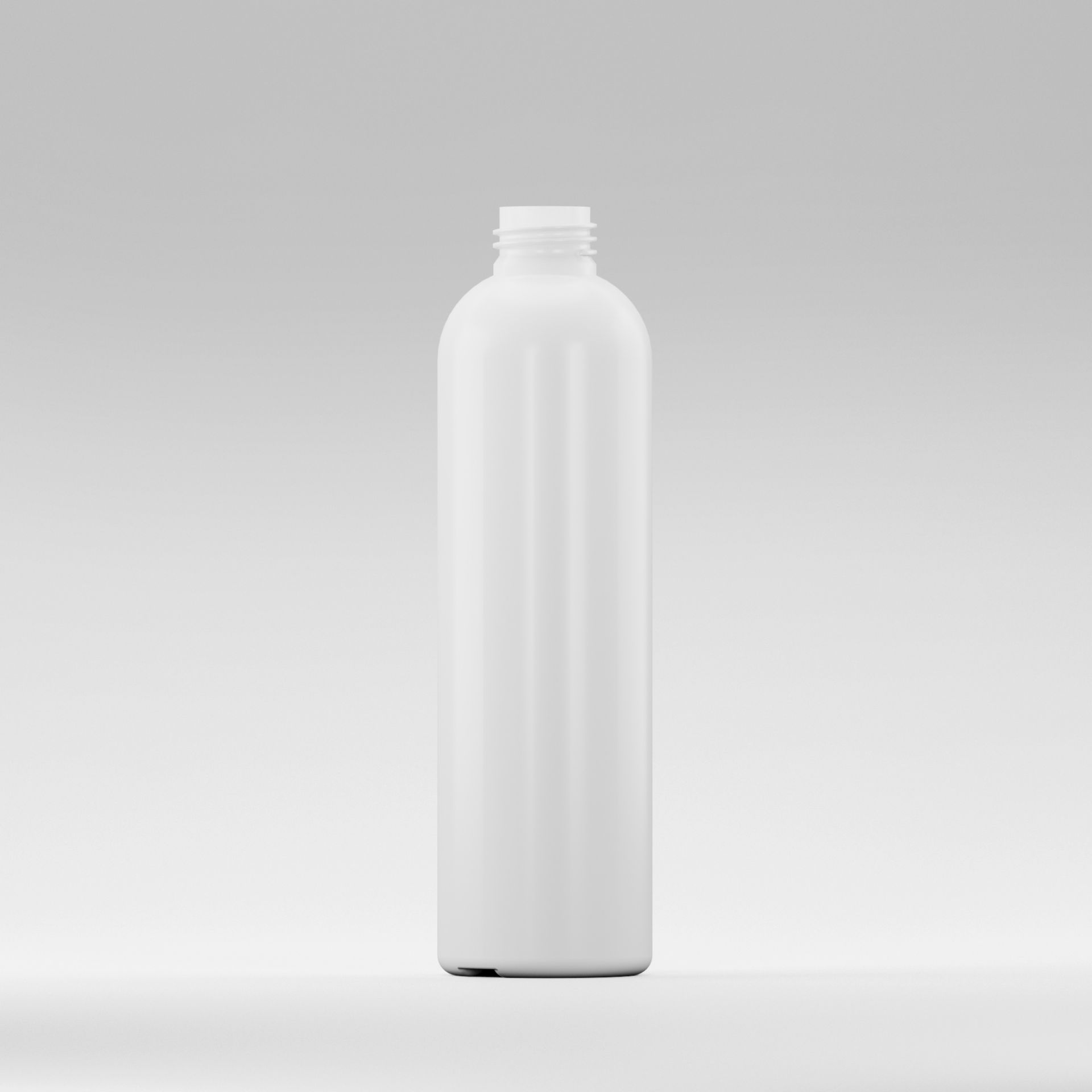 Flacon HDPE 250ml, Alb, Filet 24mm (fara capac)