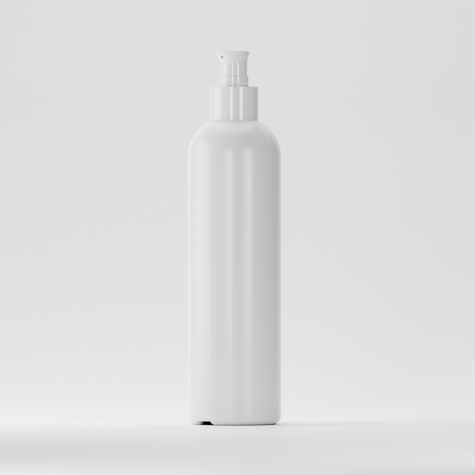 Flacon HDPE 250ml, Alb, Filet 24mm – Cu Pompită Albă